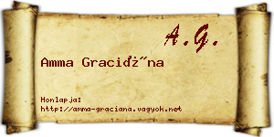Amma Graciána névjegykártya